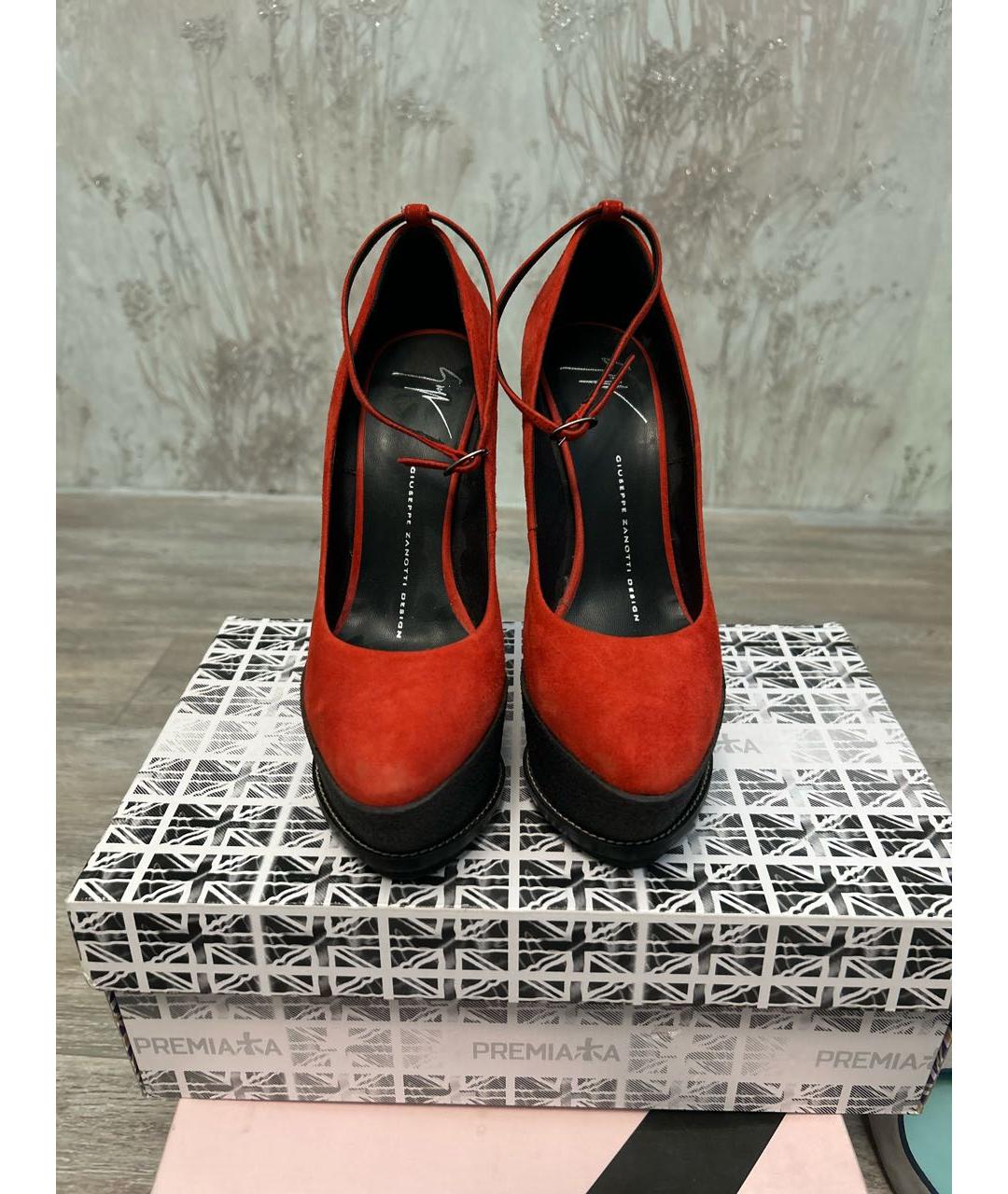 GIUSEPPE ZANOTTI DESIGN Красные замшевые туфли, фото 2