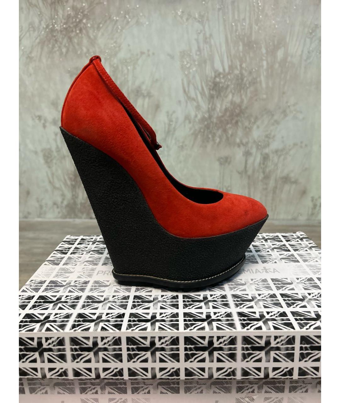 GIUSEPPE ZANOTTI DESIGN Красные замшевые туфли, фото 5