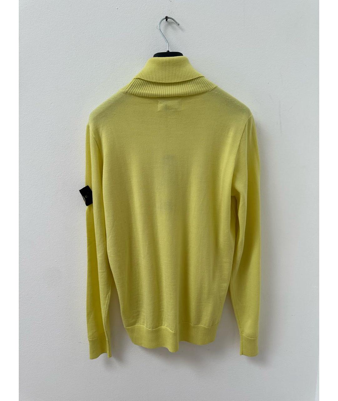 STONE ISLAND Желтая шерстяная водолазка, фото 2