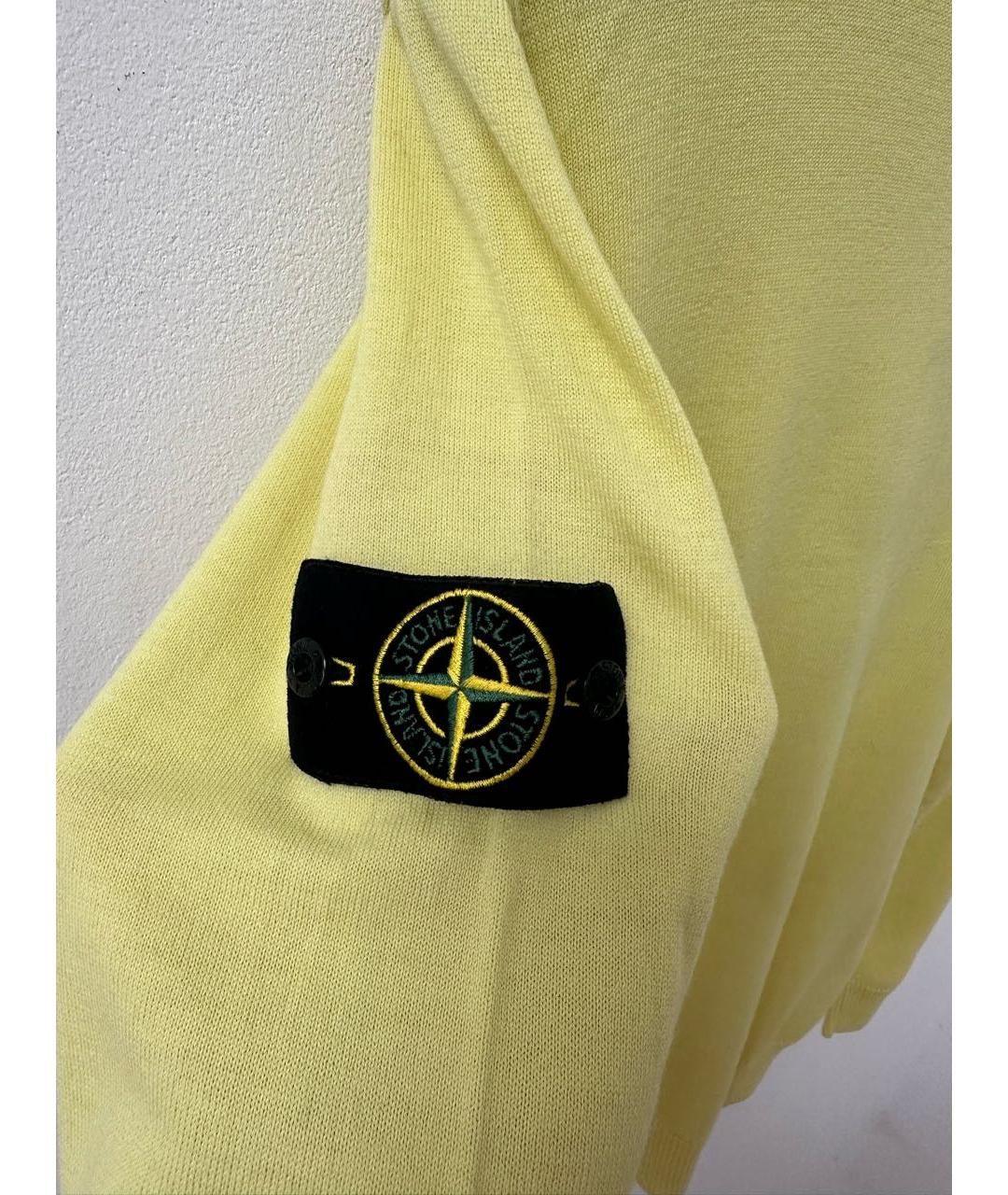 STONE ISLAND Желтая шерстяная водолазка, фото 5