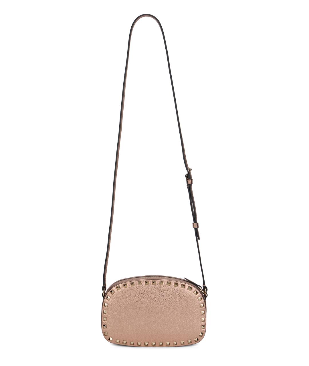 VALENTINO Розовая кожаная сумка через плечо, фото 4