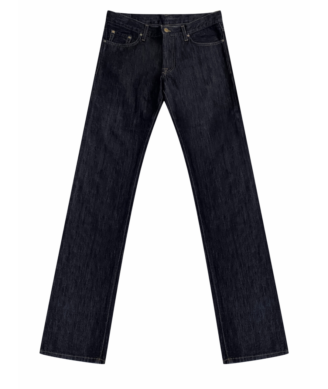 VERSACE COLLECTION Темно-синие хлопковые прямые джинсы, фото 1