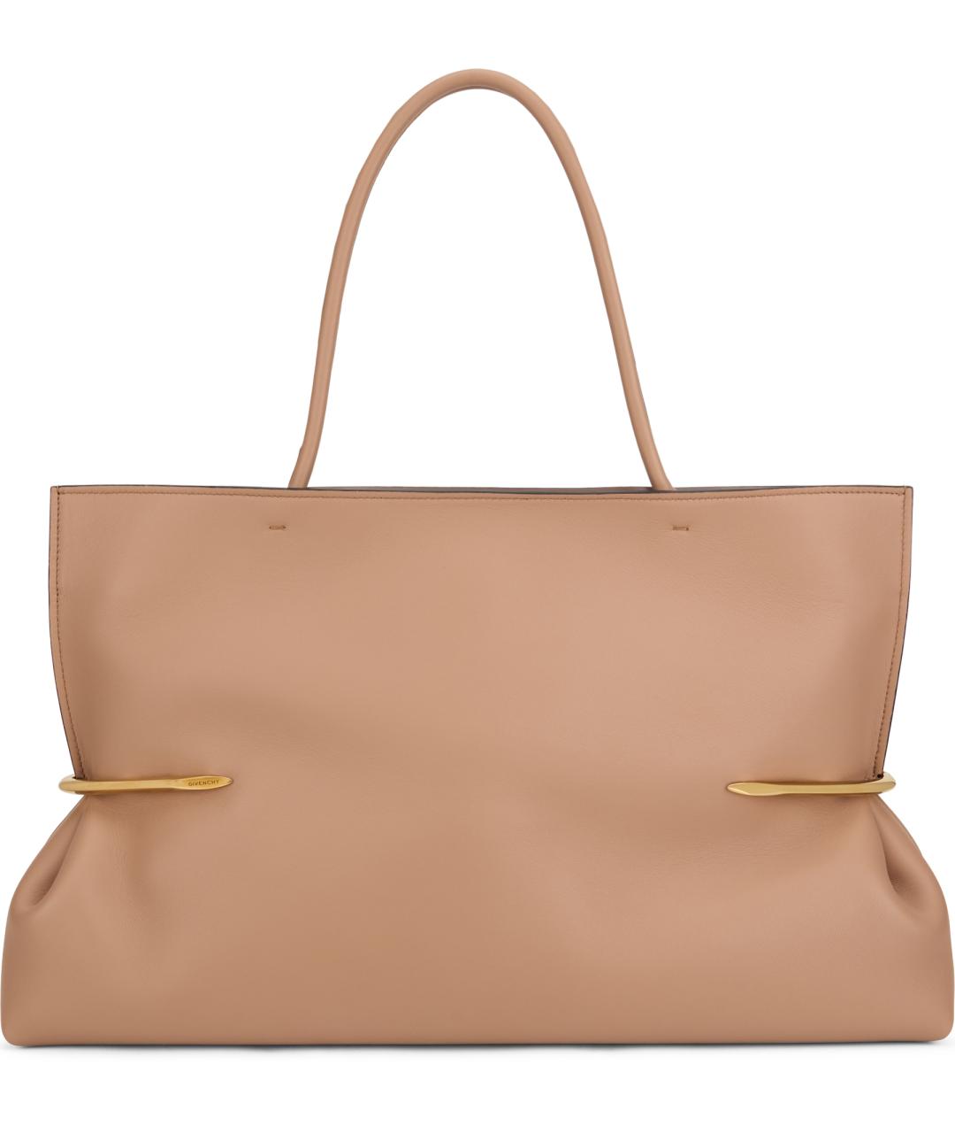 GIVENCHY Бежевая кожаная сумка тоут, фото 4