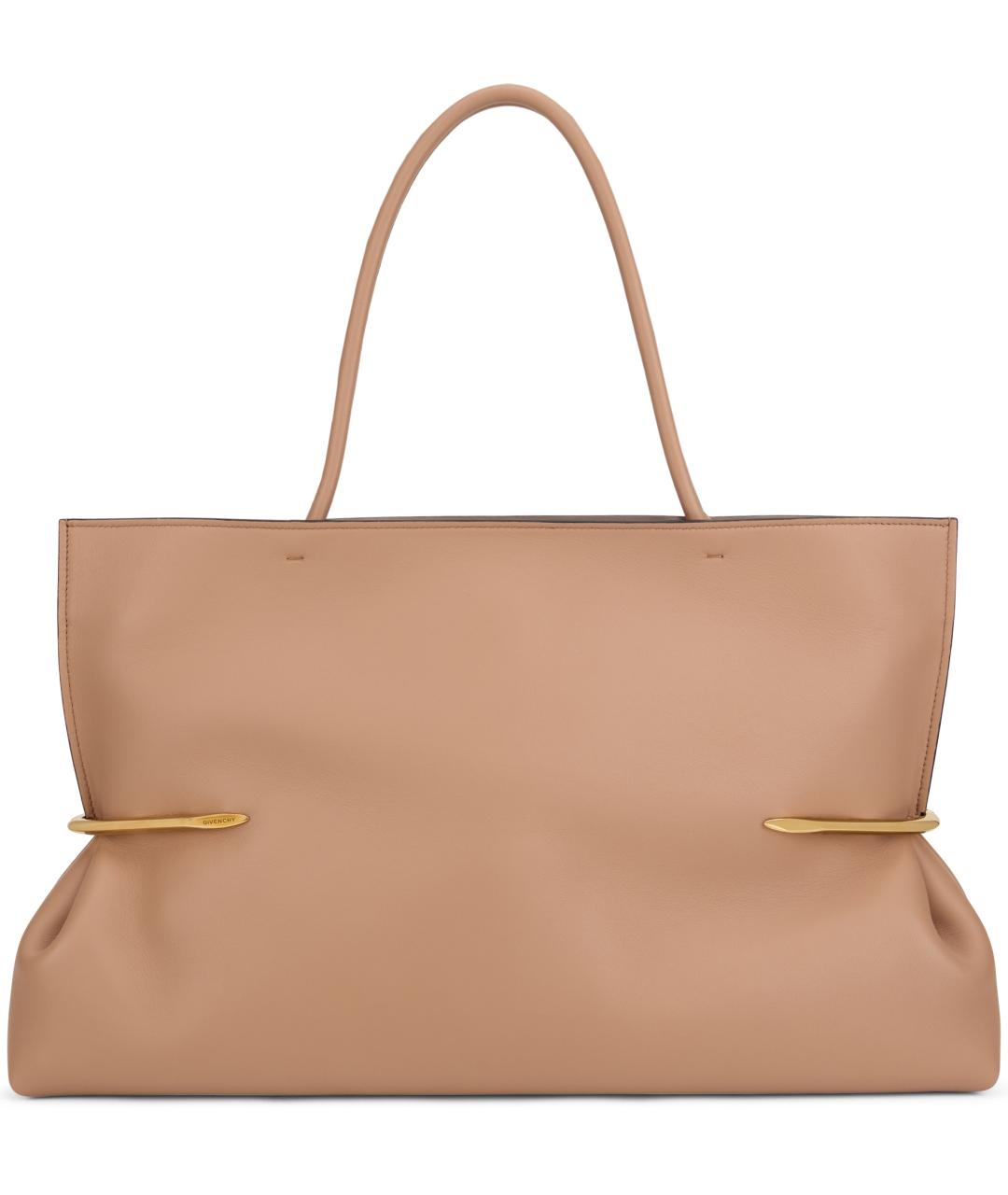 GIVENCHY Бежевая кожаная сумка тоут, фото 2