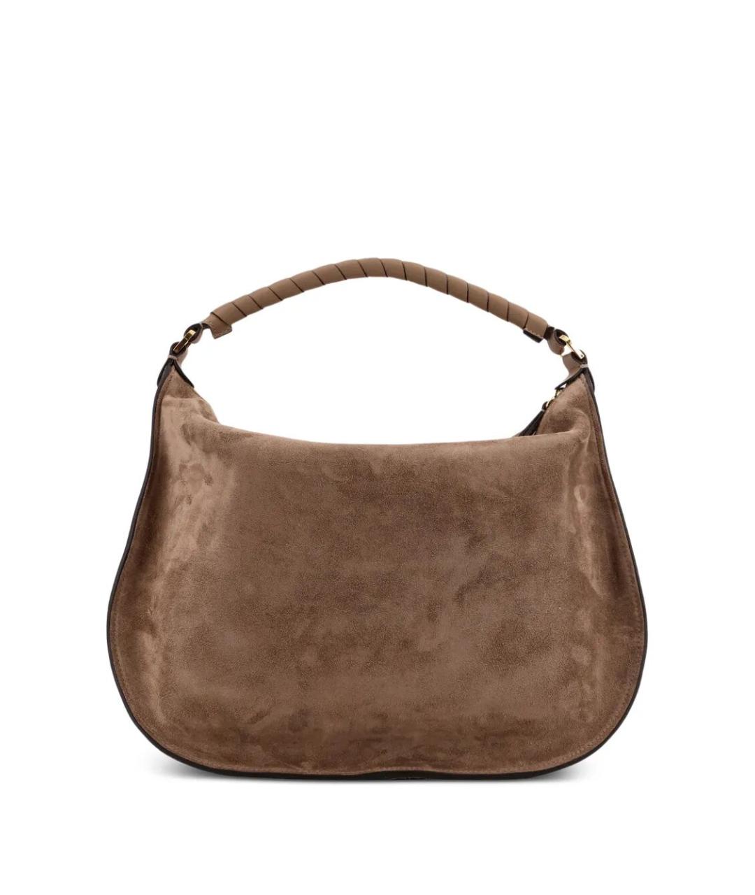 CHLOE Коричневая замшевая сумка через плечо, фото 3