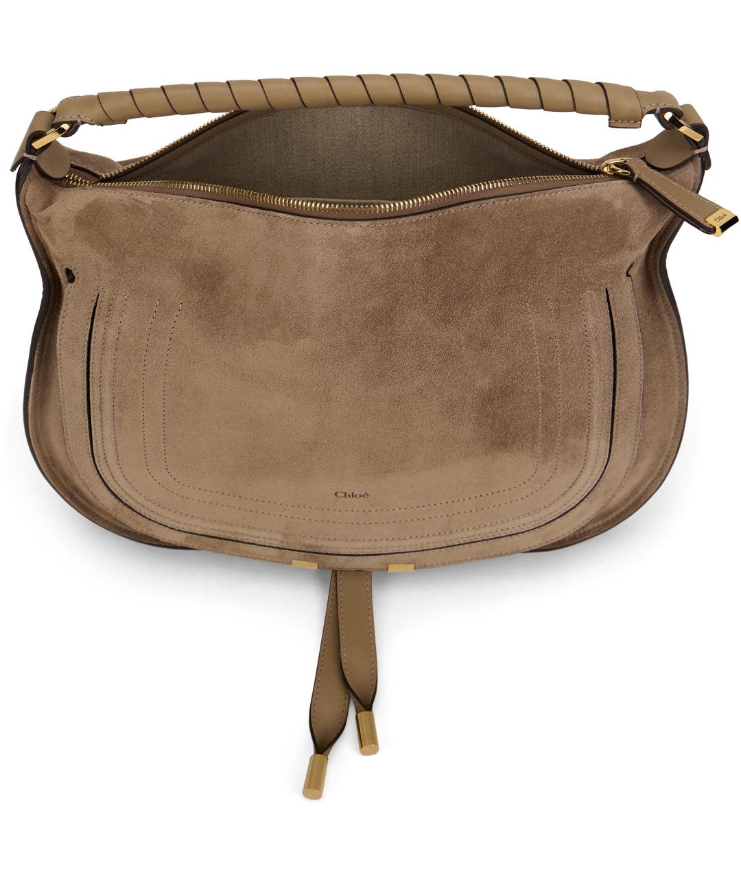 CHLOE Коричневая замшевая сумка через плечо, фото 5