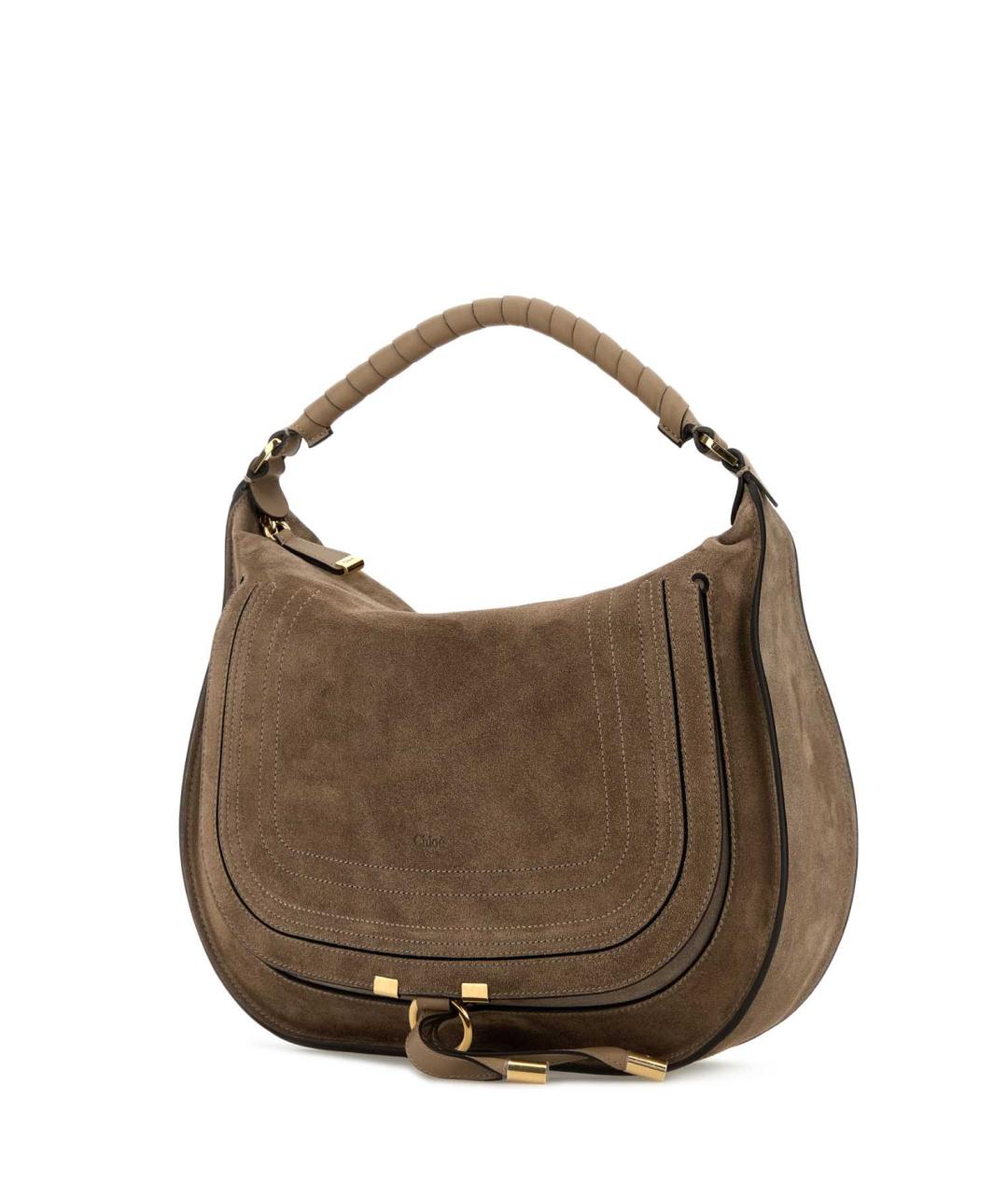 CHLOE Коричневая замшевая сумка через плечо, фото 2