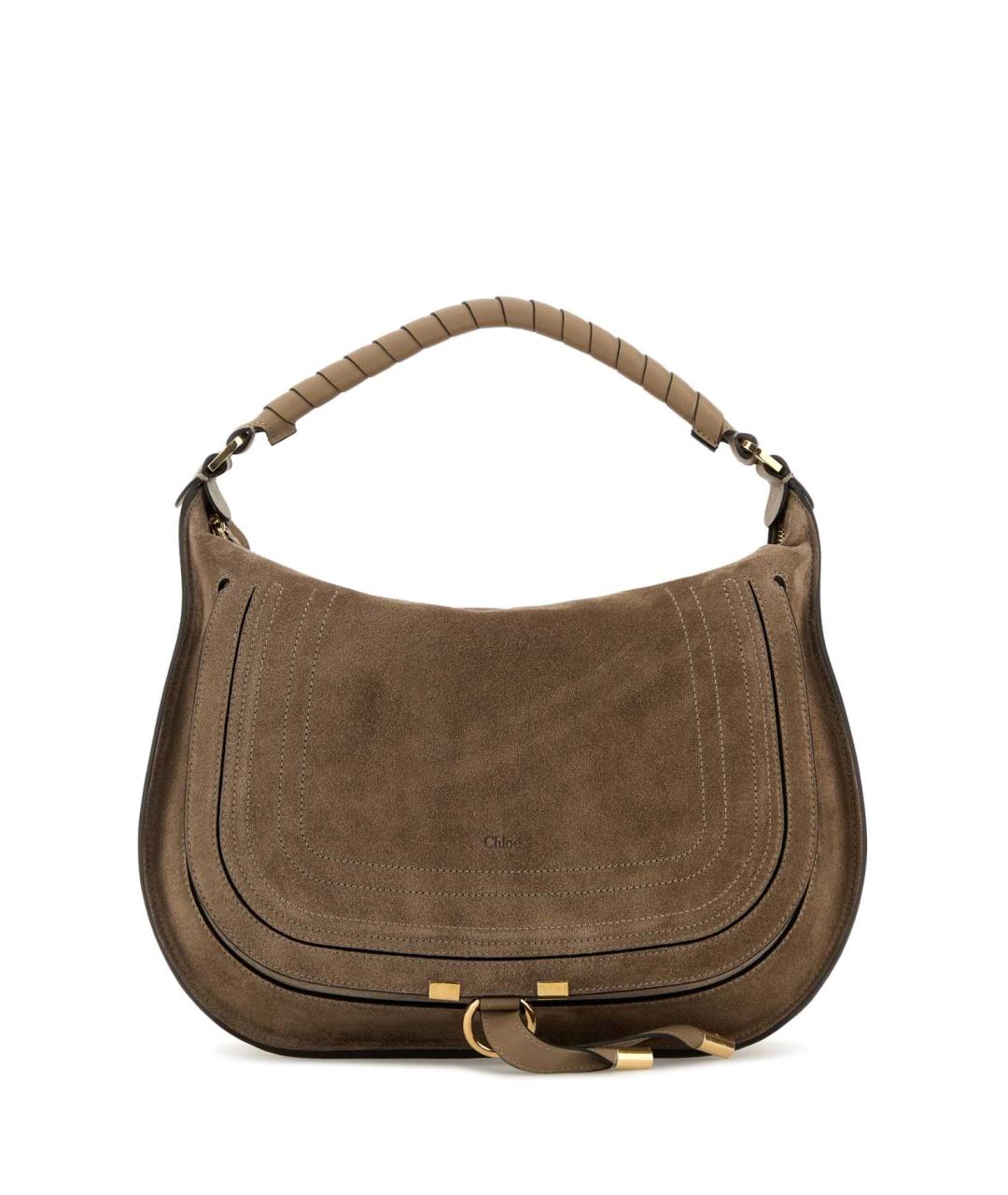CHLOE Коричневая замшевая сумка через плечо, фото 1