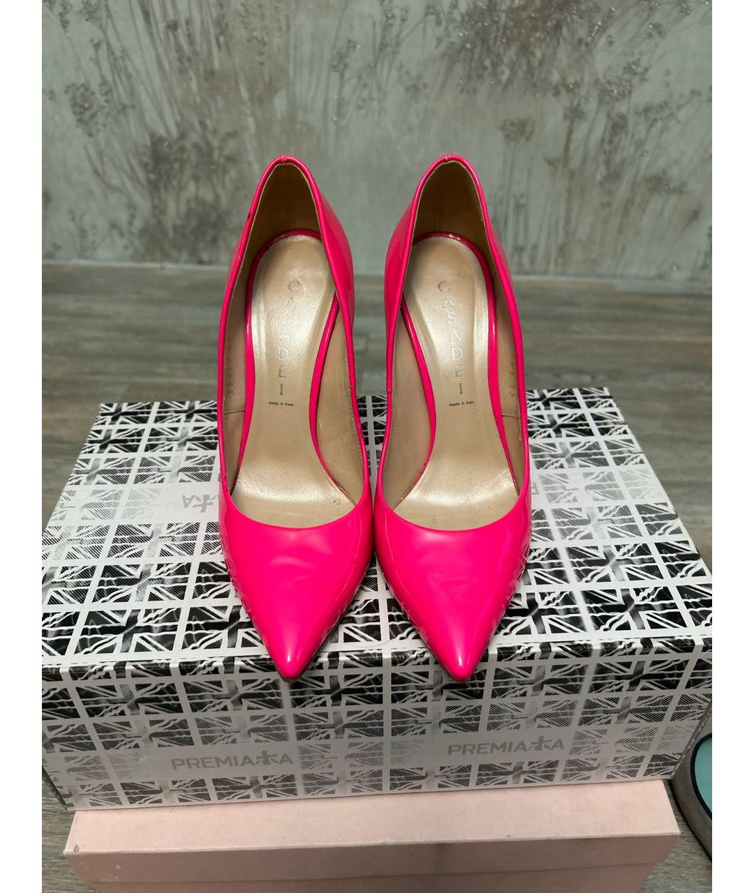 CASADEI Розовые туфли из лакированной кожи, фото 2