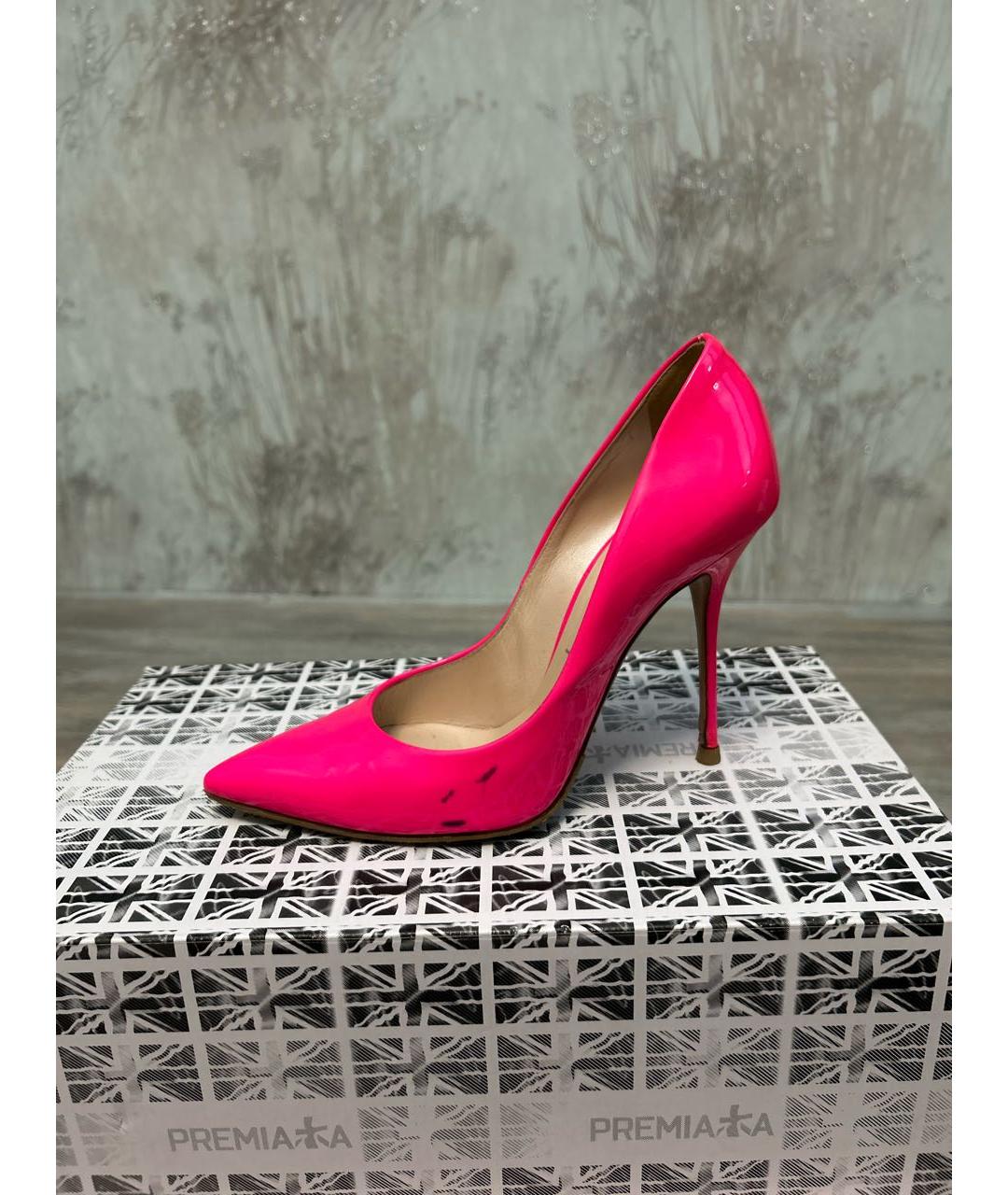 CASADEI Розовые туфли из лакированной кожи, фото 5