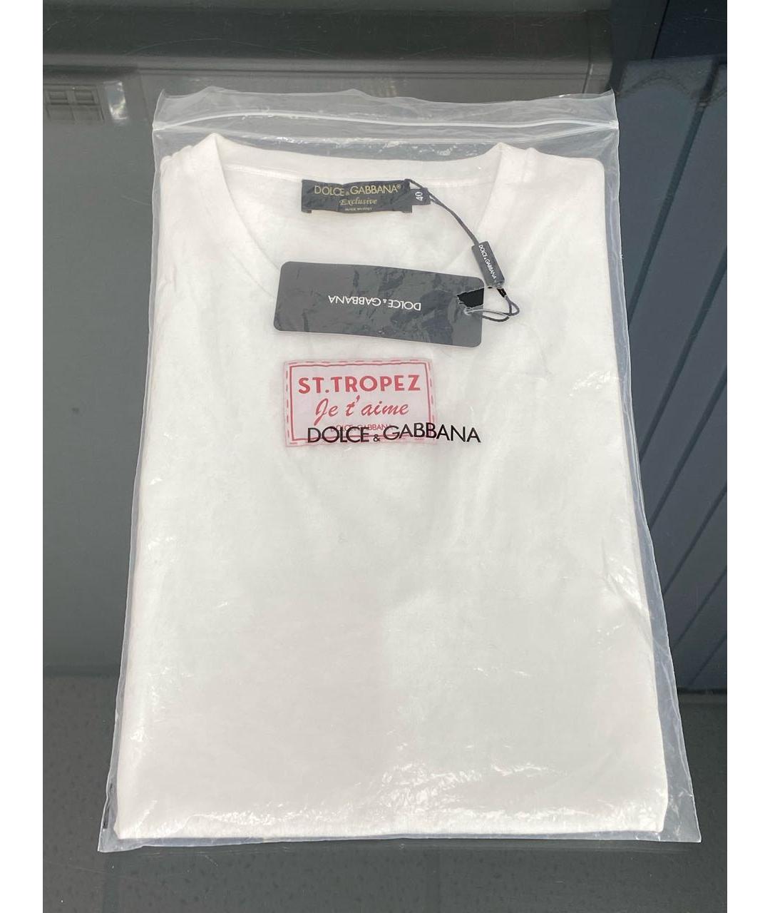 DOLCE&GABBANA Белая хлопковая майка, фото 5