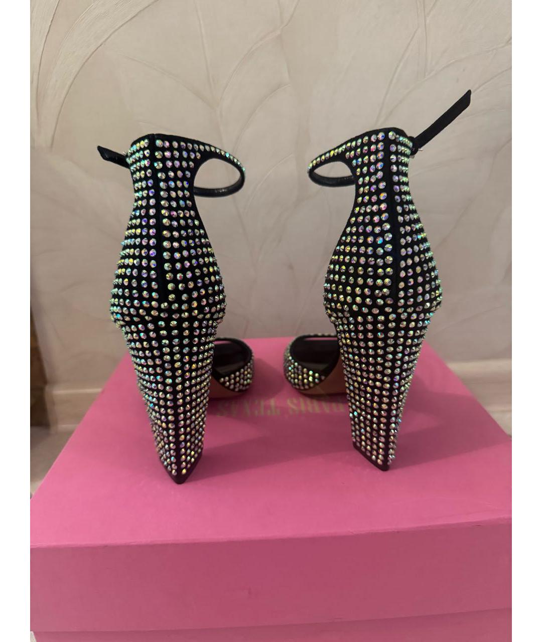 PARIS TEXAS Черные замшевые босоножки, фото 4