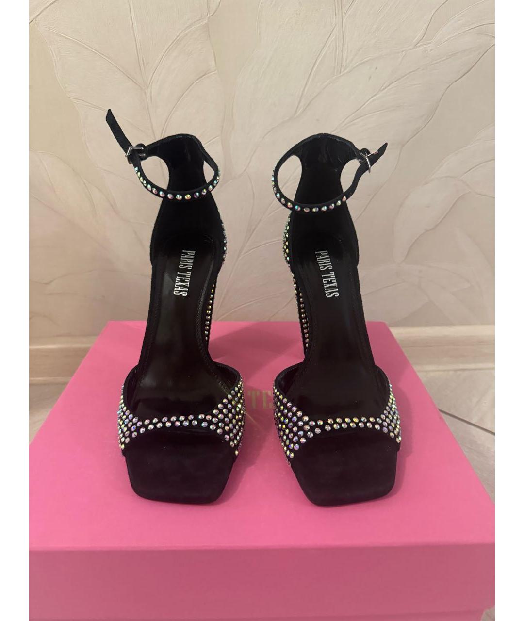 PARIS TEXAS Черные замшевые босоножки, фото 2