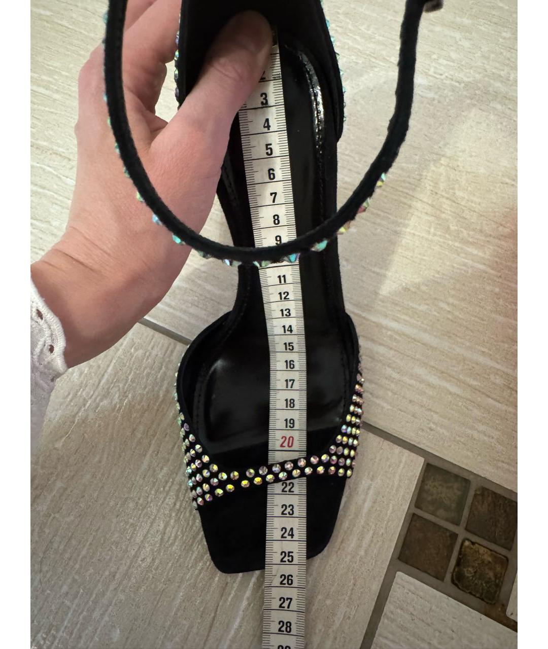 PARIS TEXAS Черные замшевые босоножки, фото 3