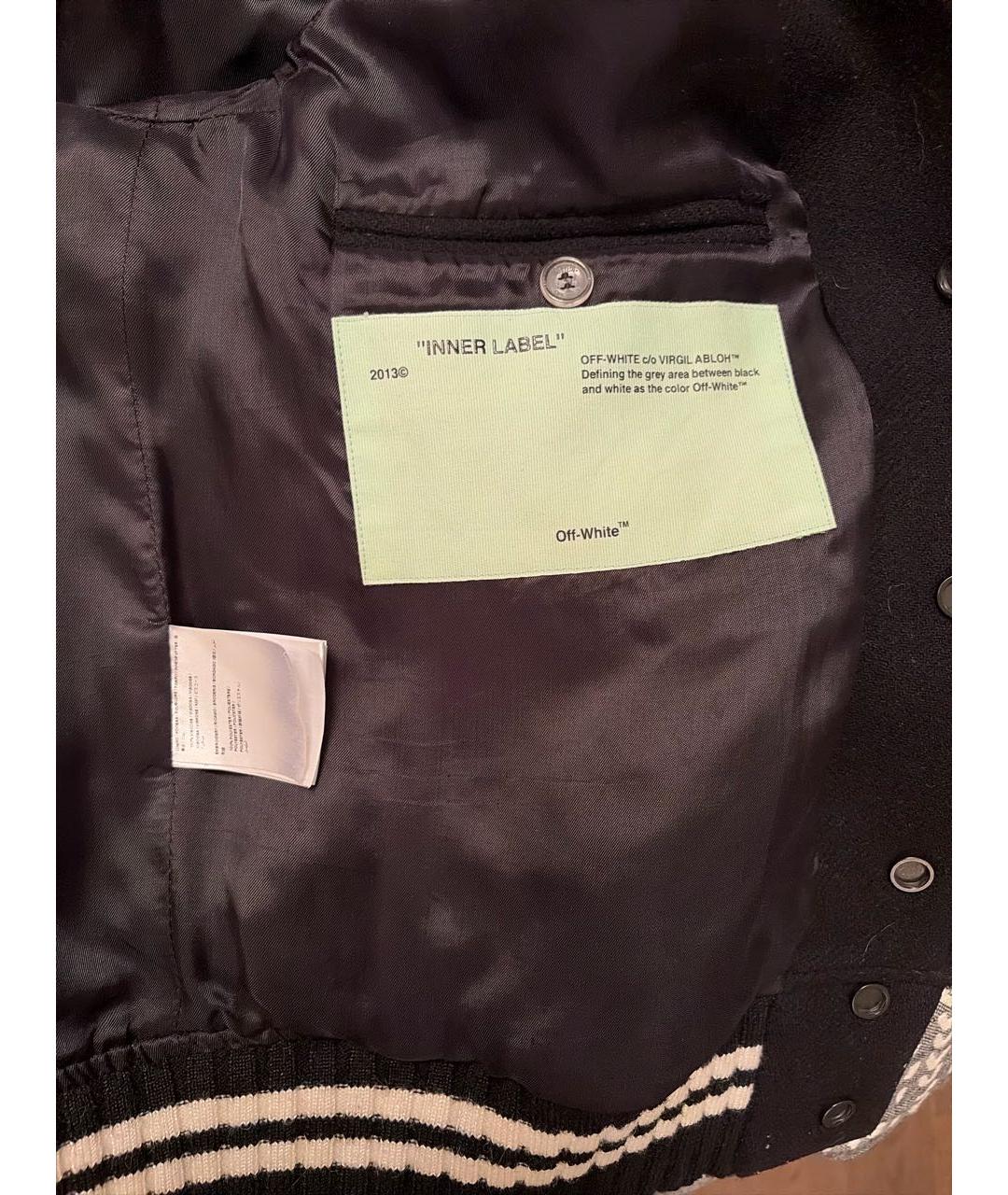 OFF-WHITE Черная шерстяная куртка, фото 3