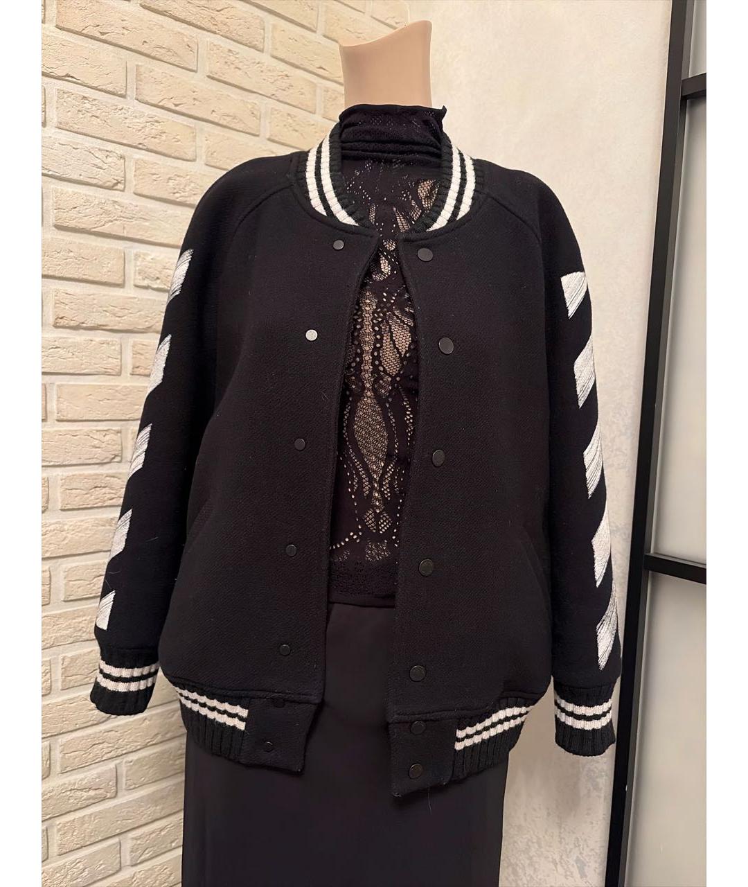 OFF-WHITE Черная шерстяная куртка, фото 5