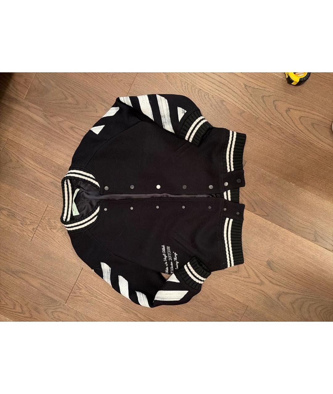 OFF-WHITE Черная шерстяная куртка, фото 4