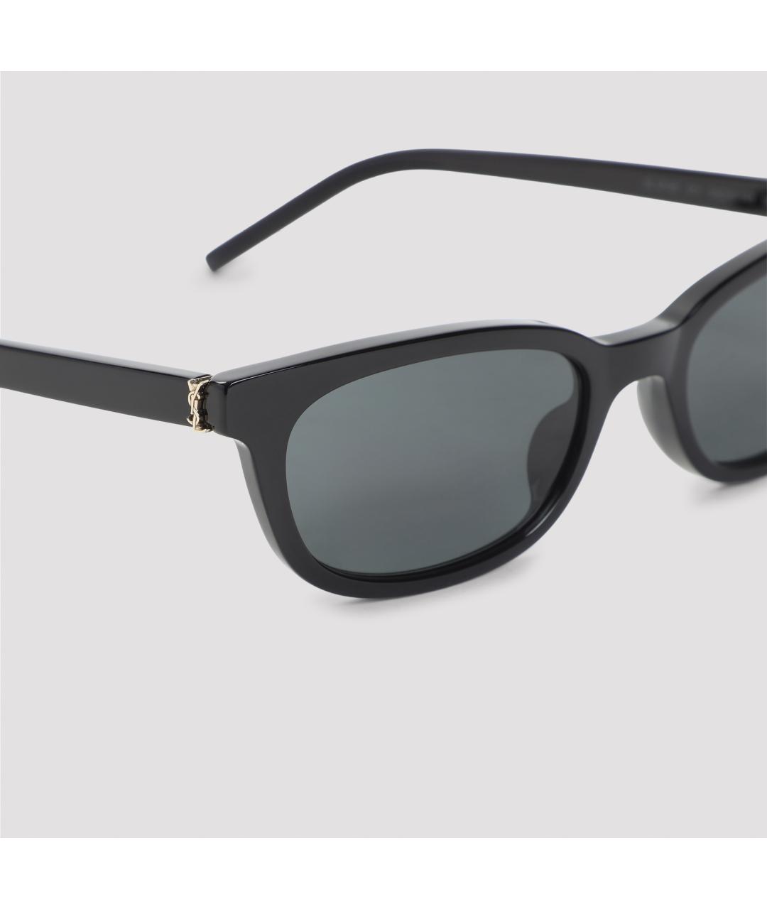 SAINT LAURENT Черные пластиковые солнцезащитные очки, фото 3