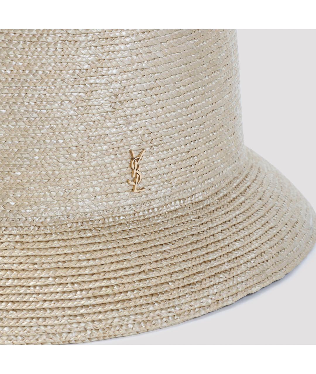 SAINT LAURENT Бежевая шляпа, фото 3