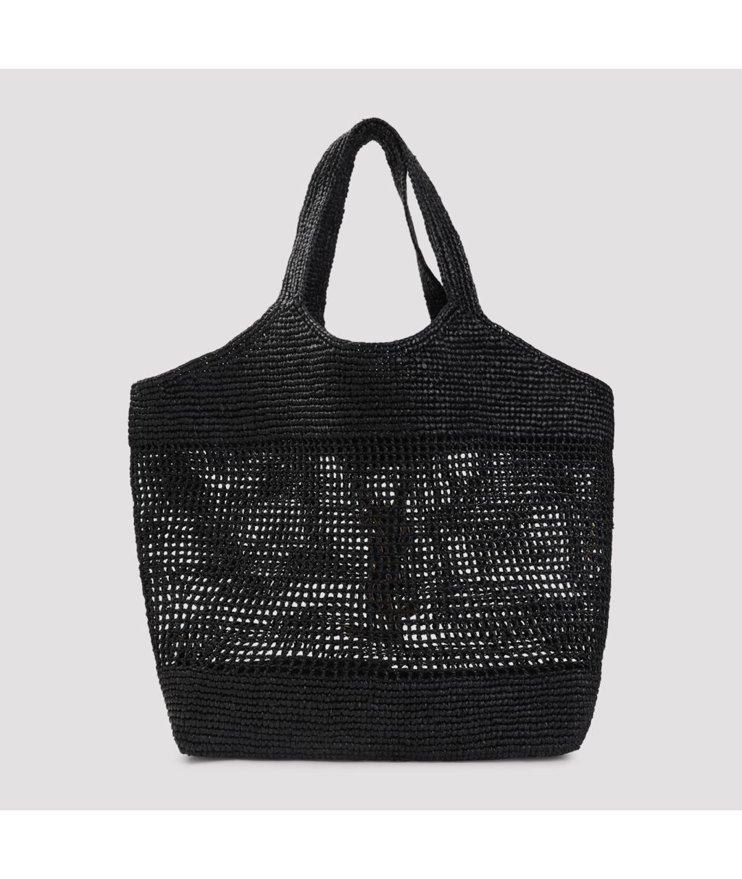 SAINT LAURENT Черная пелетеная сумка тоут, фото 4