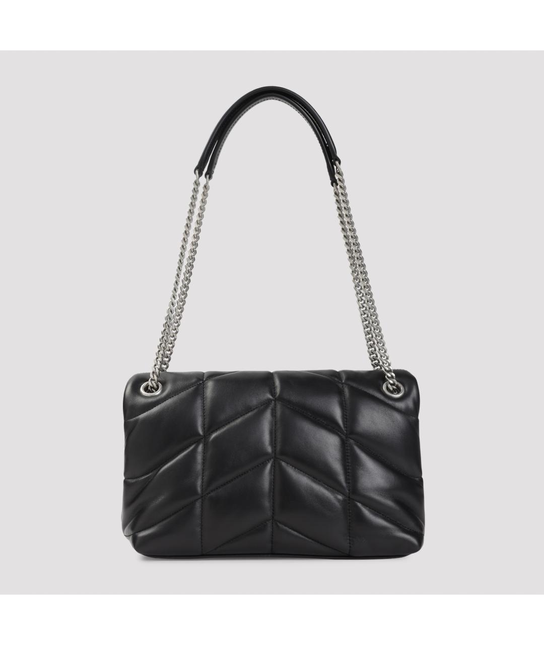 SAINT LAURENT Черная кожаная сумка через плечо, фото 4