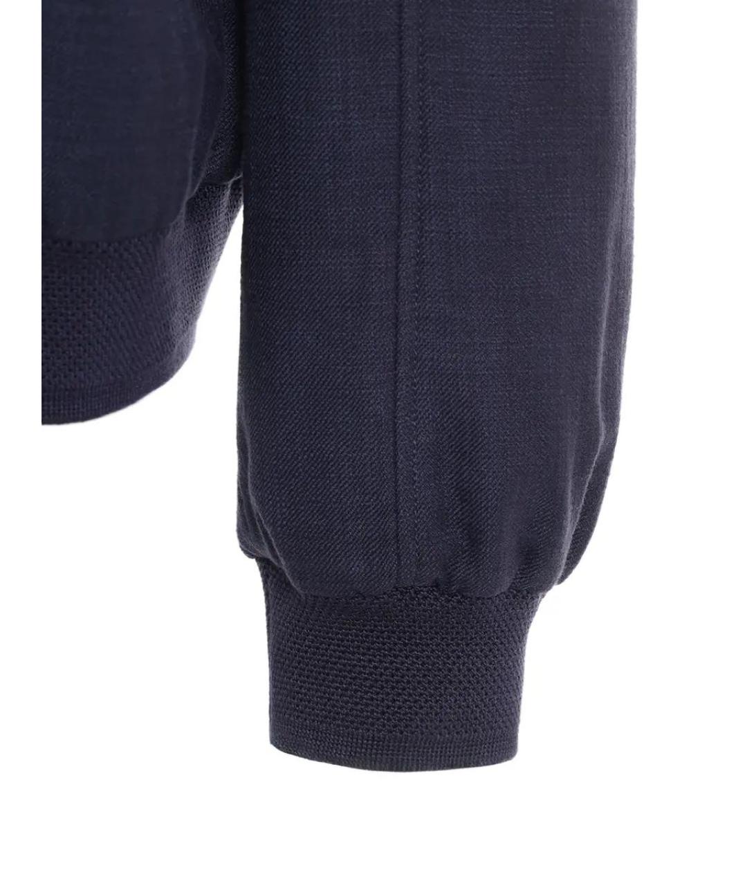 STEFANO RICCI Темно-синяя хлопковая куртка, фото 3