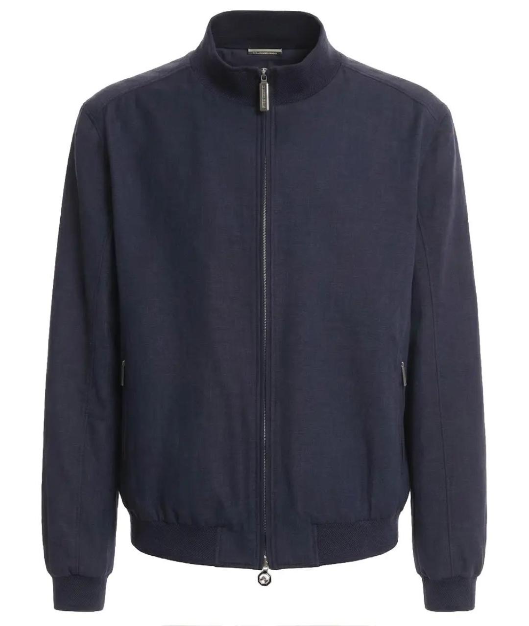 STEFANO RICCI Темно-синяя хлопковая куртка, фото 1