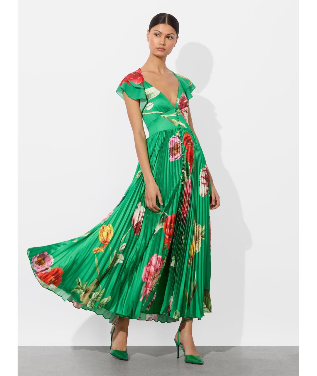 ALICE+OLIVIA Зеленые полиэстеровое коктейльное платье, фото 6