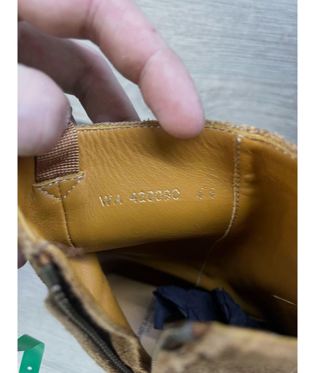 SAINT LAURENT Коричневые замшевые высокие ботинки, фото 6