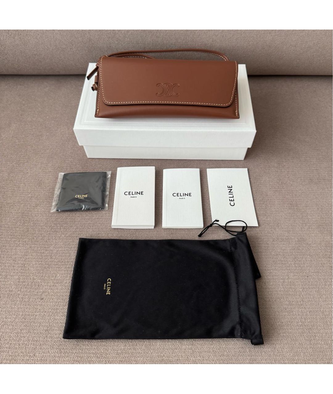 CELINE Серебряные металлические солнцезащитные очки, фото 5