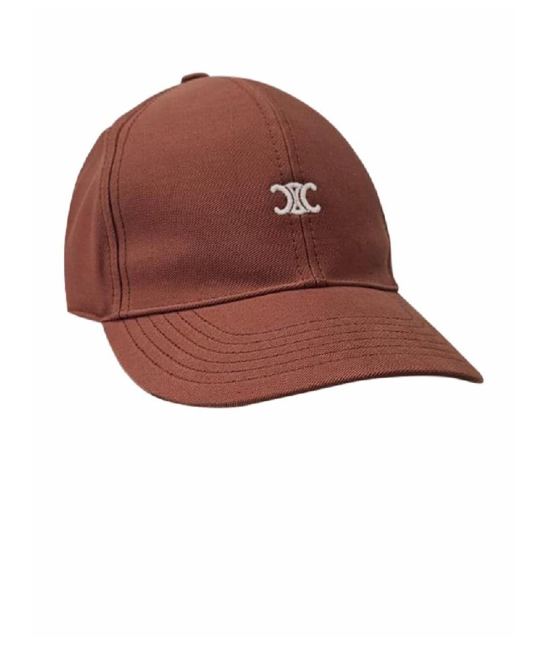 CELINE Коричневая хлопковая кепка, фото 9