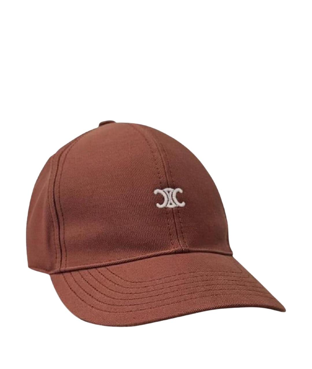 CELINE Коричневая хлопковая кепка, фото 1