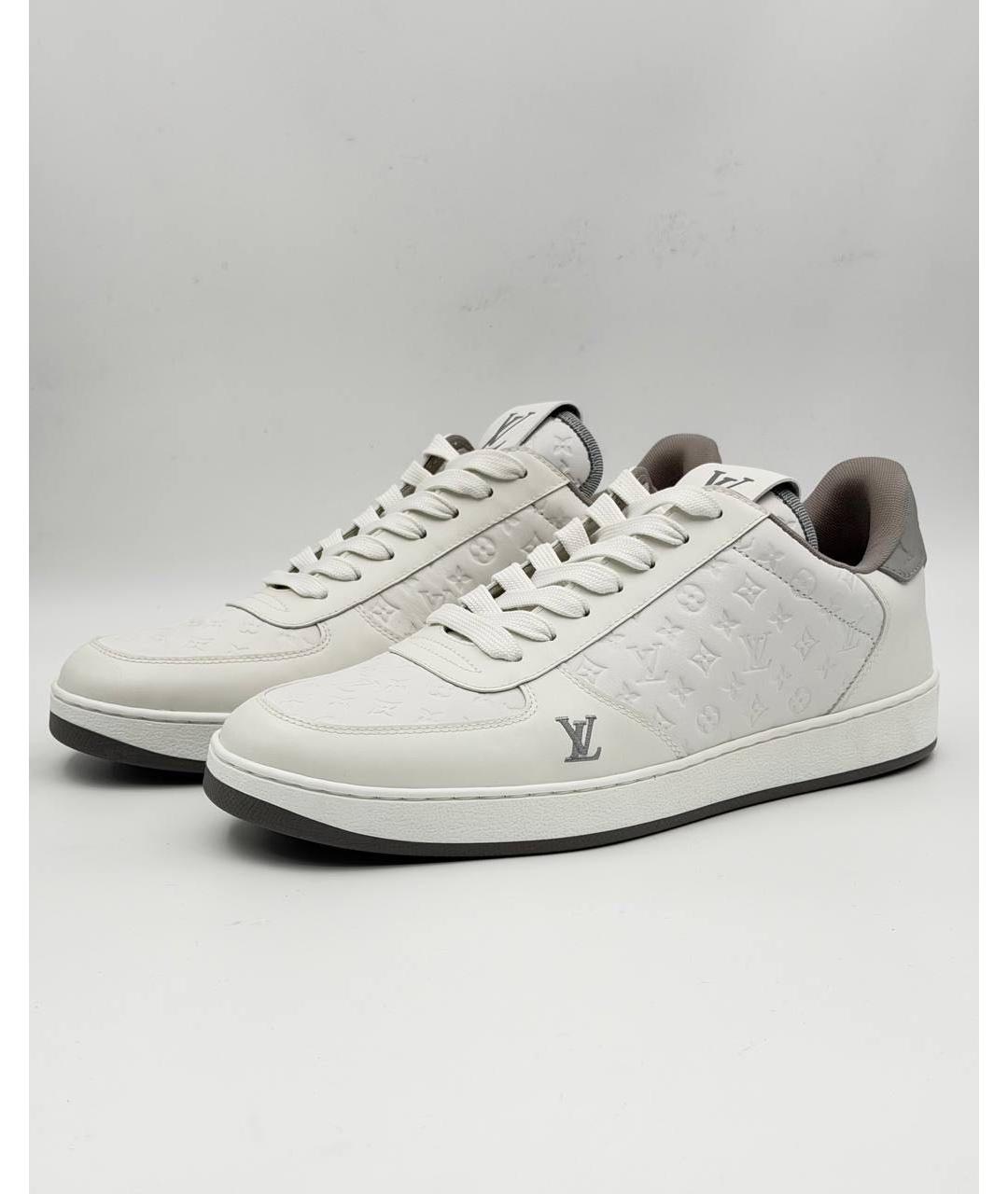 LOUIS VUITTON Белые кожаные низкие кроссовки / кеды, фото 2