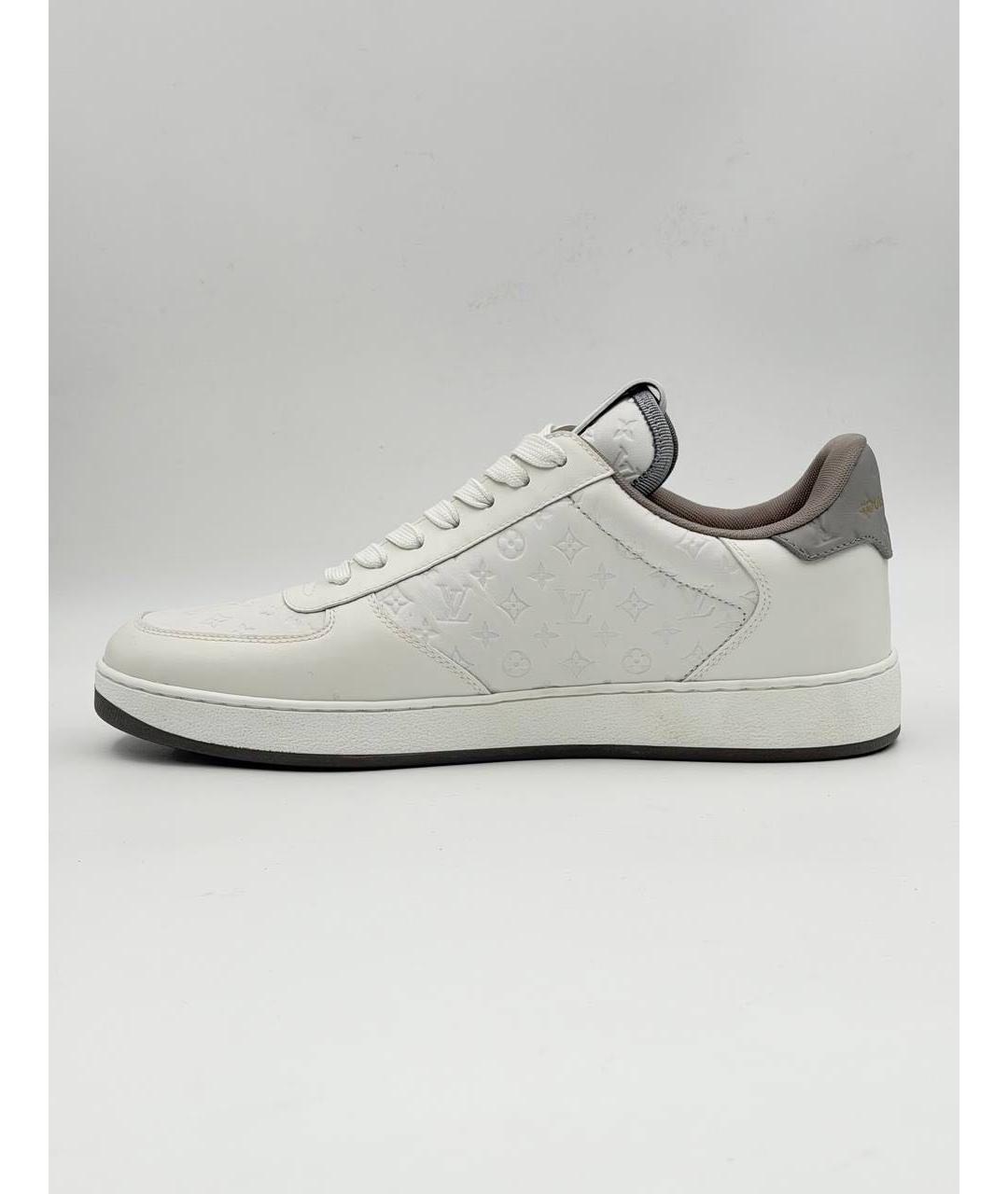 LOUIS VUITTON Белые кожаные низкие кроссовки / кеды, фото 5