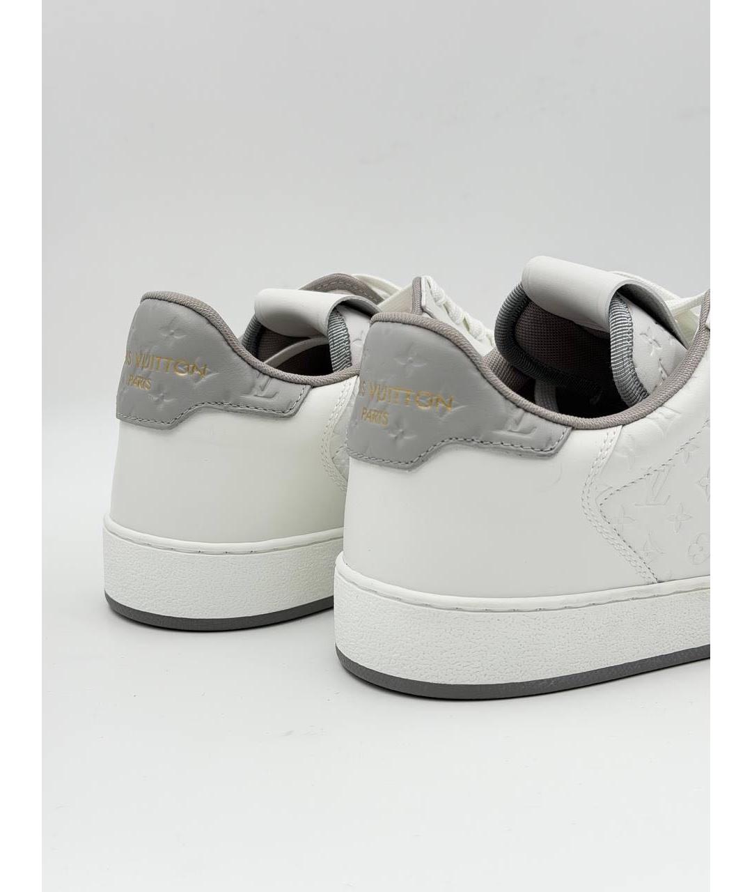 LOUIS VUITTON Белые кожаные низкие кроссовки / кеды, фото 4