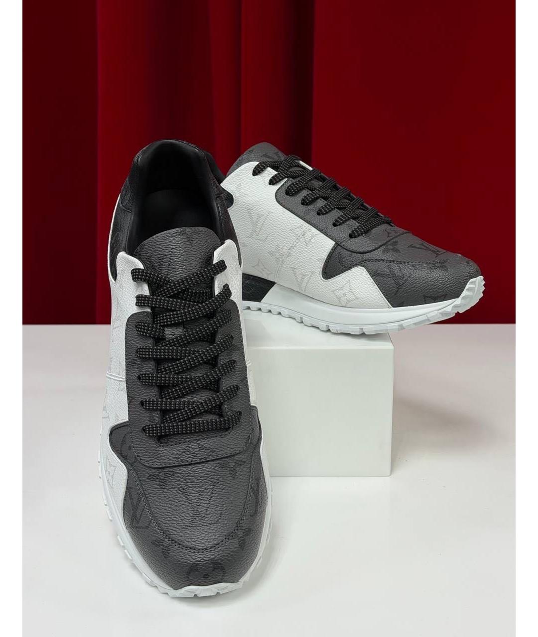 LOUIS VUITTON Белые кожаные низкие кроссовки / кеды, фото 6