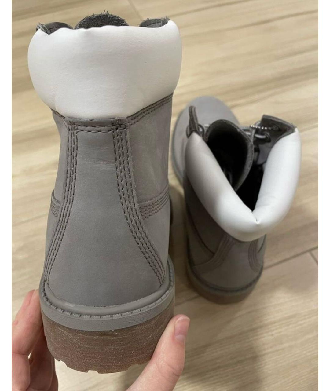 TIMBERLAND Серые нубуковые ботинки, фото 4