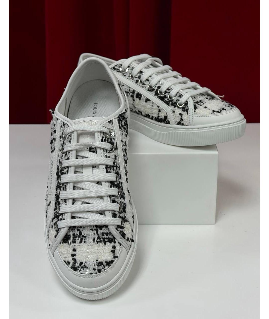 LOUIS VUITTON Белые текстильные кроссовки, фото 7