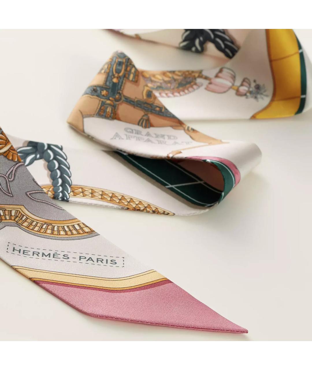HERMES Мульти шелковый платок, фото 3
