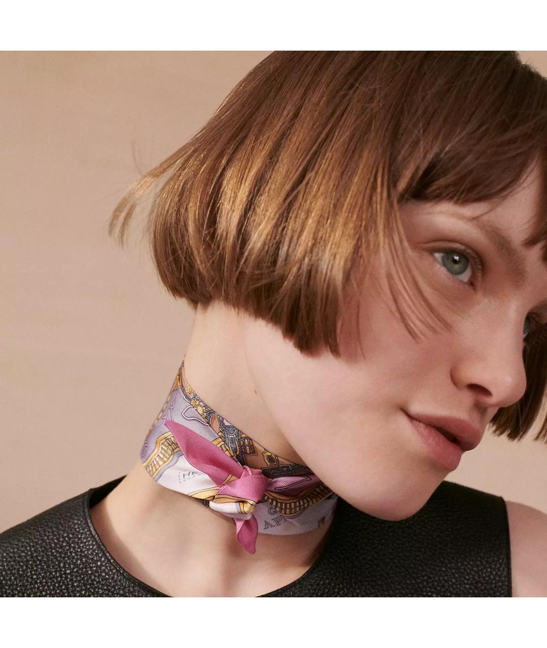 HERMES Мульти шелковый платок, фото 4