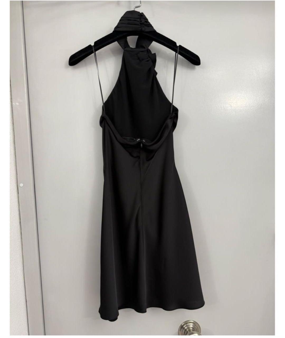 MISHA COLLECTION Черное полиэстеровое коктейльное платье, фото 2