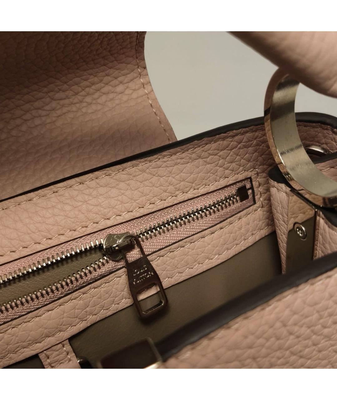 LOUIS VUITTON Розовая кожаная сумка с короткими ручками, фото 7