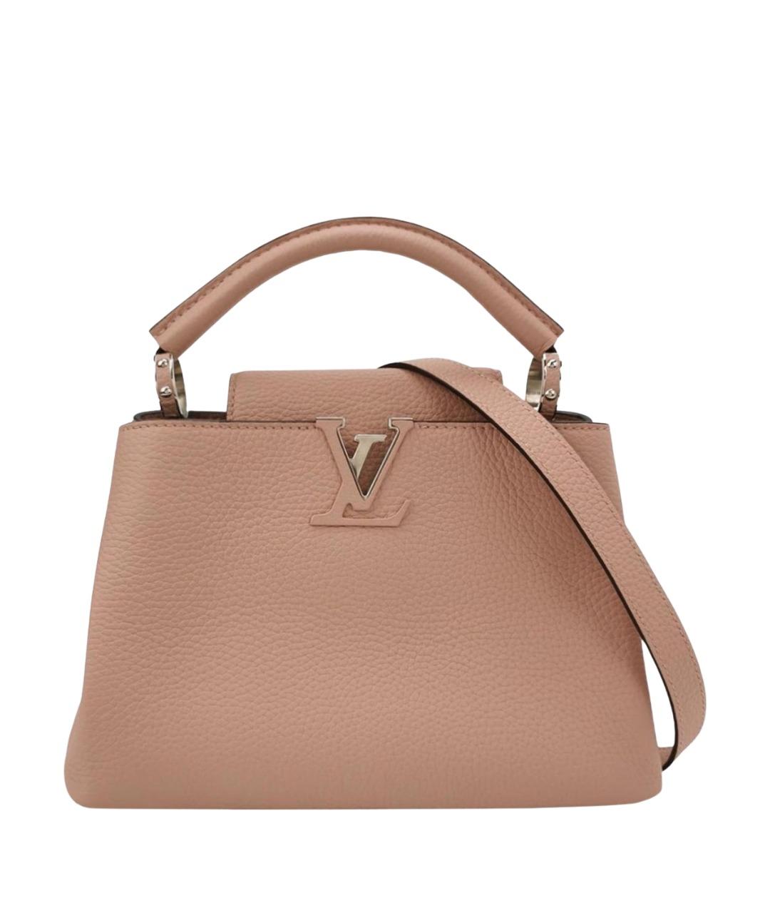 LOUIS VUITTON Розовая кожаная сумка с короткими ручками, фото 1