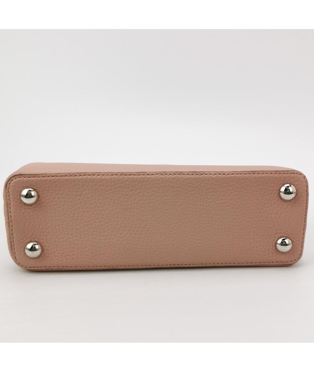 LOUIS VUITTON Розовая кожаная сумка с короткими ручками, фото 4