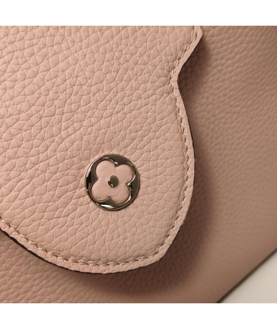 LOUIS VUITTON Розовая кожаная сумка с короткими ручками, фото 6