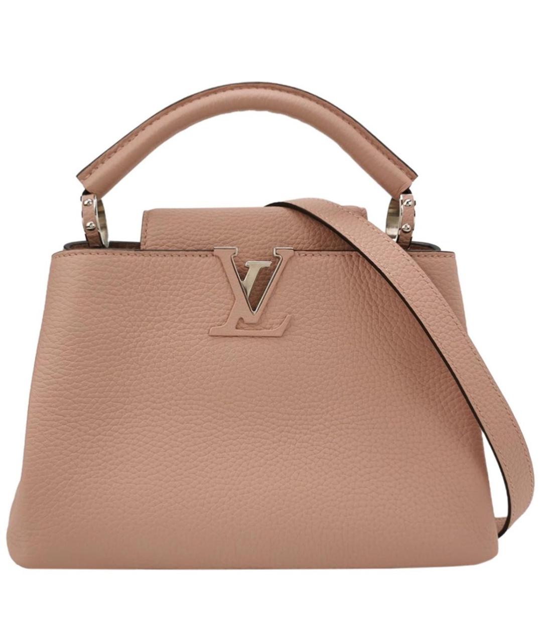 LOUIS VUITTON Розовая кожаная сумка с короткими ручками, фото 8