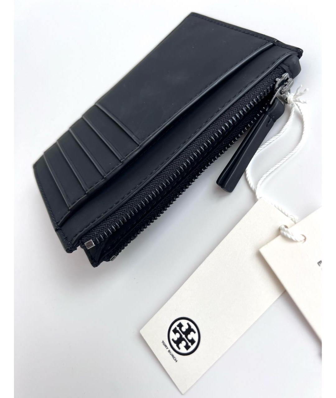 TORY BURCH Черный кожаный кардхолдер, фото 6