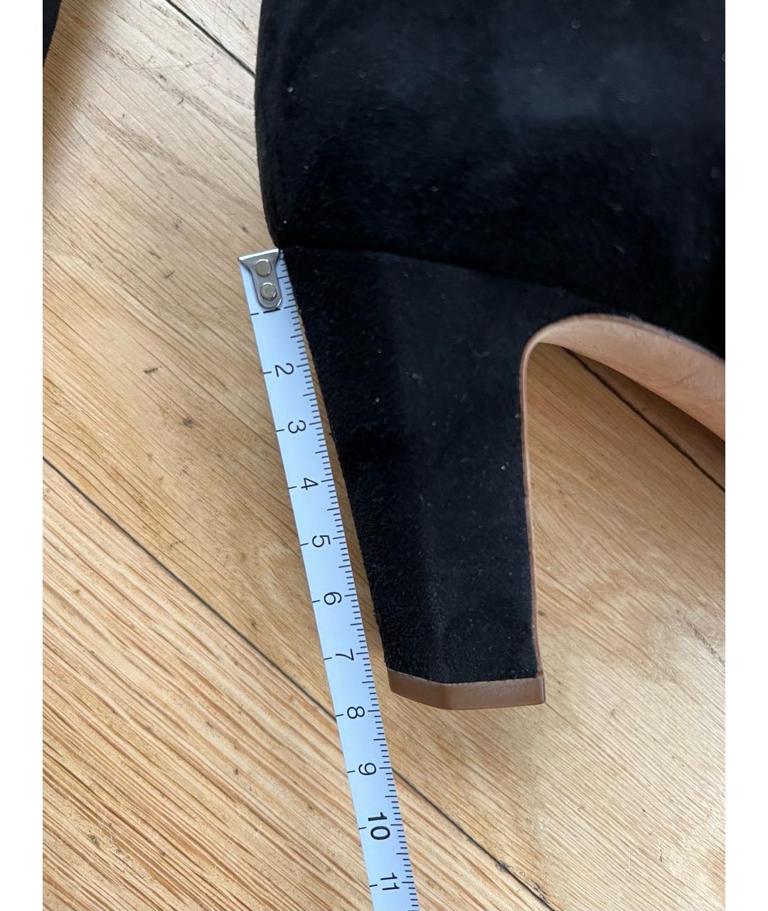 CHANEL Черные замшевые ботфорты, фото 6