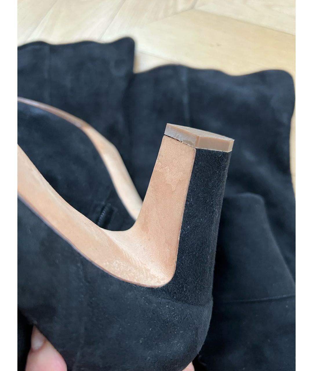 CHANEL Черные замшевые ботфорты, фото 4