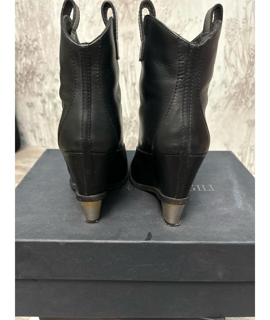 GIUSEPPE ZANOTTI DESIGN Черные кожаные ботильоны, фото 4